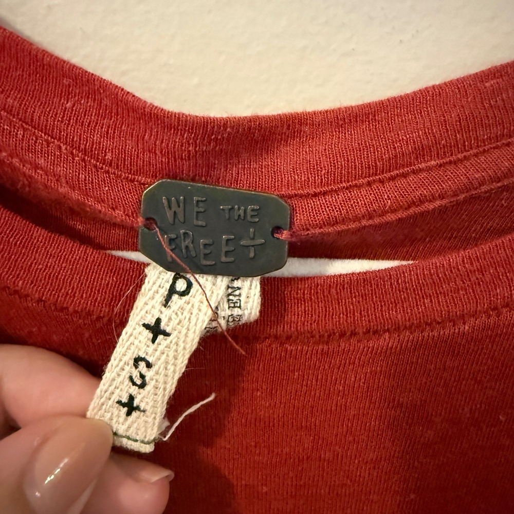 We The Free People Red Sleeveless Top Tunic Blouse XS - Picture 2 of 6